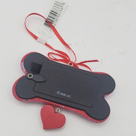 Dog Puppy ORNAMENT SMALL Photo Frame Christmas ORNAMENT 2015 Heart Love - Picture 7 of 7